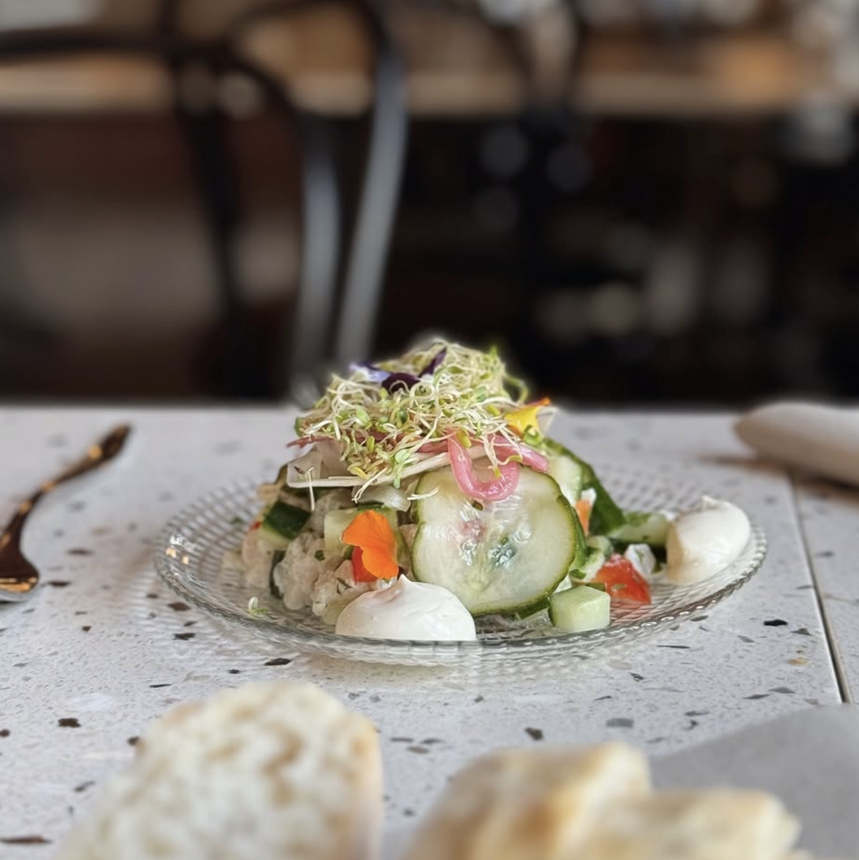 Fresh plated dish served at Rökstugan