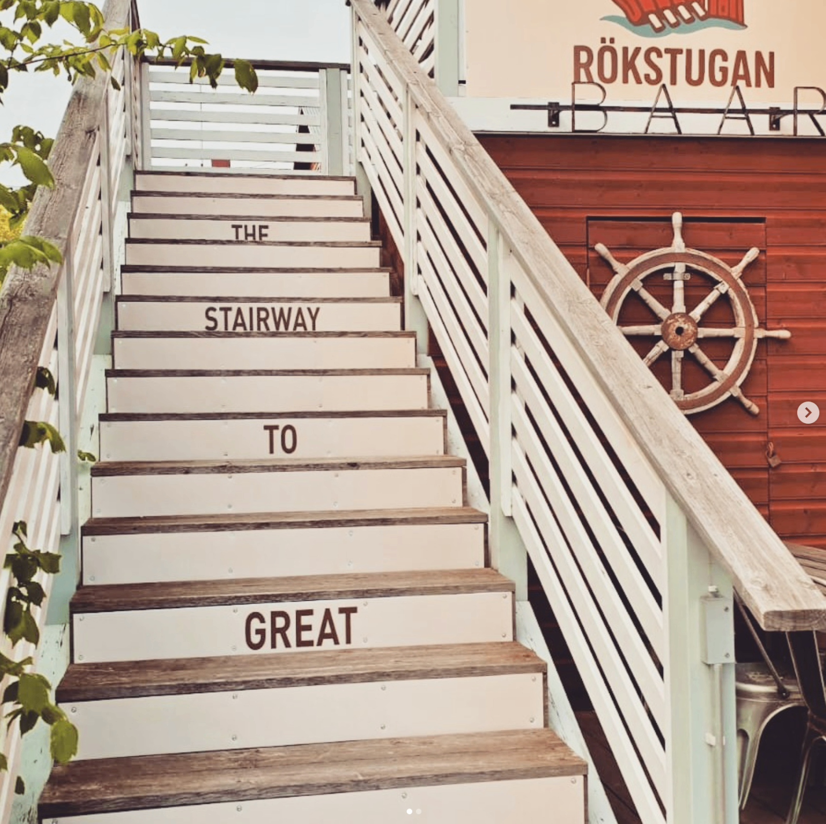 Stairway to great ribs at Rökstugan